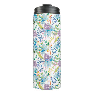 Bouteille de jardin rose bleu