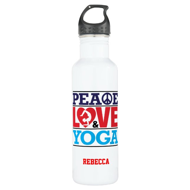 Bouteille de liberté de paix, d'amour et de yoga (Devant)
