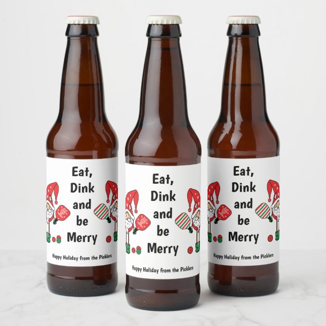 Bouteille de Noël bouteille de bière étiquette (Bouteilles)