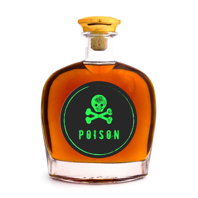 Bouteille de poison - Bouteille d'alcool étiquette (Créateur téléchargé)