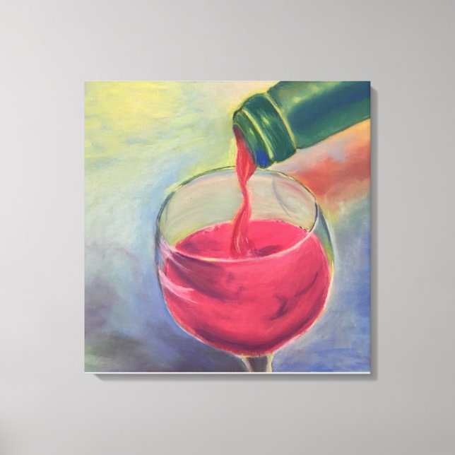 Bouteille de verre rouge moderne Art mural artisti (Recto)