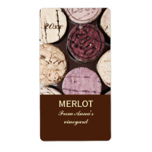 Bouteille de vin étiquette