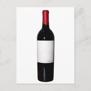 Bouteille de vin (Étiquette vierge) - Carte postal