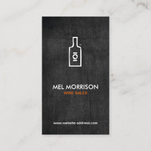BOUTEILLE DE VIN LOGO sur Carte de visite EN BOIS 