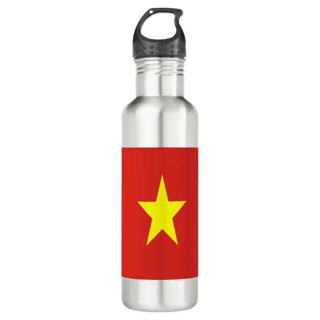 BOUTEILLE D'EAU ベトナムの国旗 ー縦 (Devant)