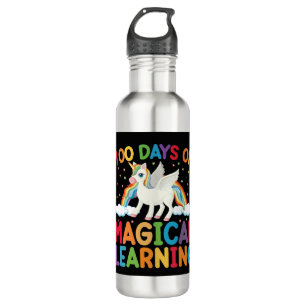 Bouteille D'eau 100 Jours De Magical Learning School Unicorn Girls