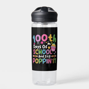 Bouteille D'eau 100 Jours D'École Et Toujours Poppin' Girl