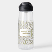 100e anniversaire Gold & White Random Number Motif