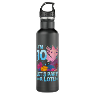 Bouteille D'eau 10 Ans Axolotl Lover 10E Anniversaire Cadeaux Garç