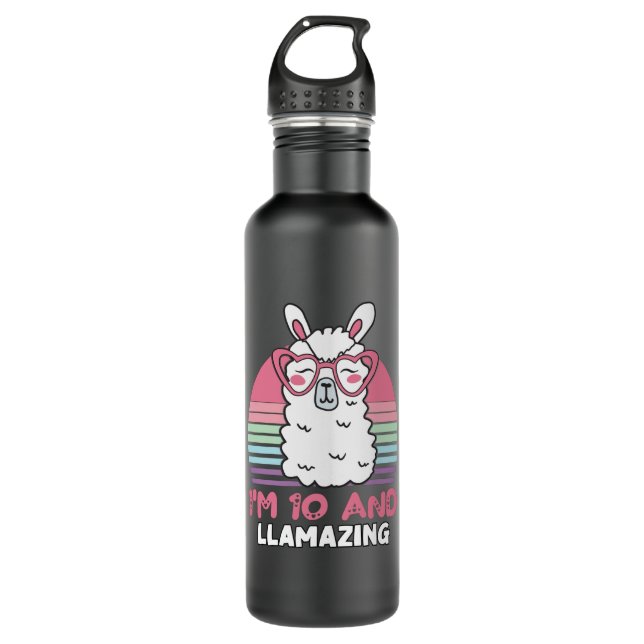Bouteille D'eau 10 Years Old Bday Llamazing 10th Birthday Llama (Devant)