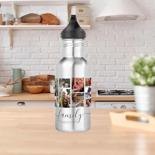 Bouteille D'eau 18 Photo Collage Cute Family Love Memory (Créateur téléchargé)