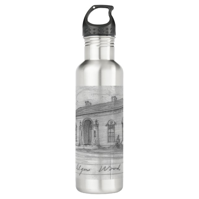 Bouteille d'eau 1924 Esquisse d'architecture origi (Devant)