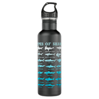 Bouteille D'eau 21 Types de requins Biologie marine Hommes Femmes 