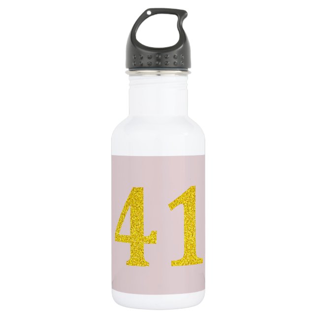 Bouteille D'eau 41e anniversaire Quarante-un Parties scintillant d (Devant)