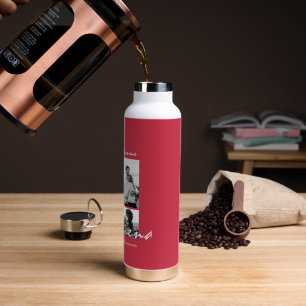 Bouteille D'eau 4-Photo Collage Forever Boyfriend Saint-Valentin