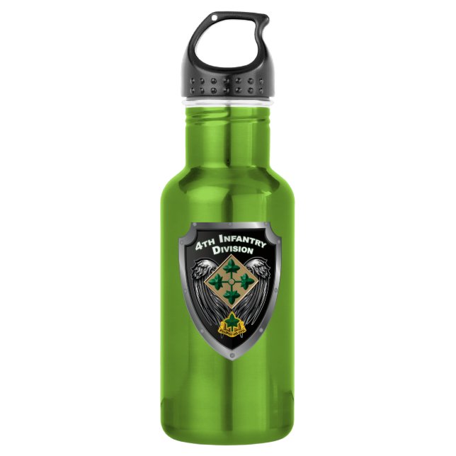 Bouteille D'eau 4e division d'infanterie Cadeau "inébranlable et l (Devant)