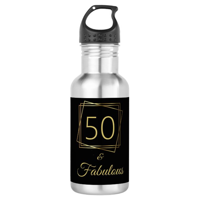 Bouteille D'eau 50 et Fabulous Gold Anniversaire (Devant)