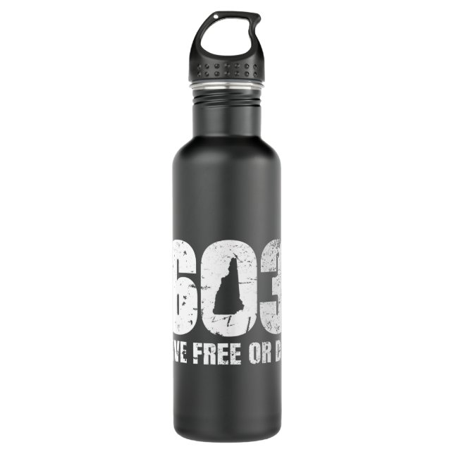 Bouteille D'eau 603 New Hampshire - Live Free or Die (Devant)