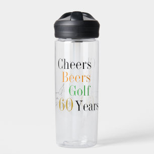 Bouteille D'eau 60e anniversaire Golf Cheers Bières minimal