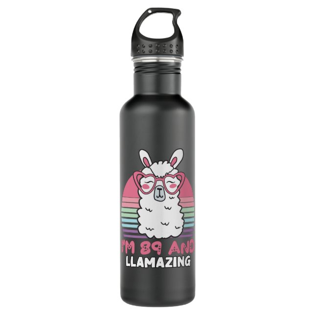 Bouteille D'eau 89th Birthday Llamazing Llama 89 Year Old Birthday (Devant)