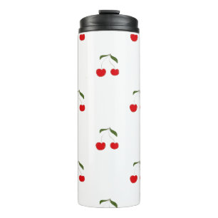 Bouteille d'eau à motifs de cerisier moderne rusti
