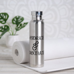 Bouteille d'eau à typographie minimaliste - Hydrat