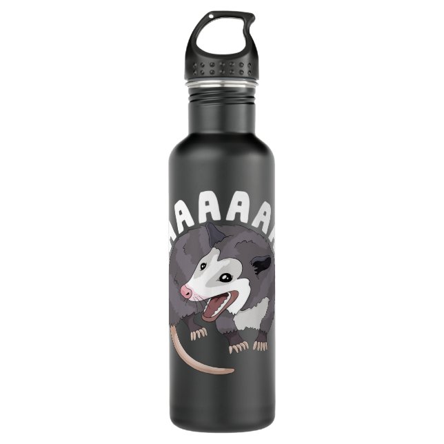 Bouteille D'eau AAAA hurlant Opossum Stress Possum Drôle Dan (Devant)