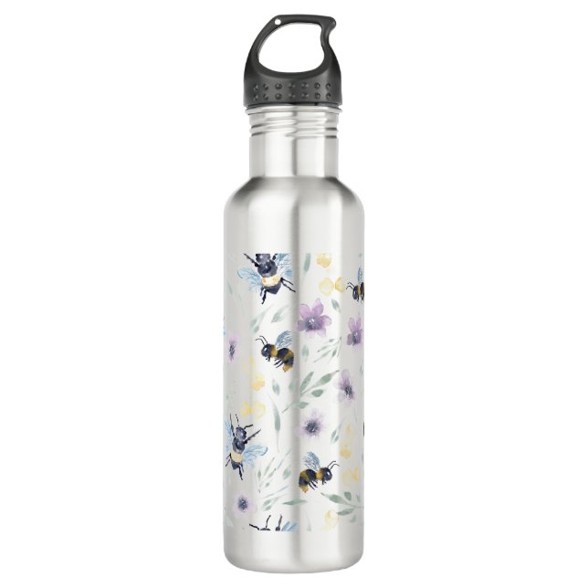 Bouteille D'eau Abeille aquarelle Motif (Devant)