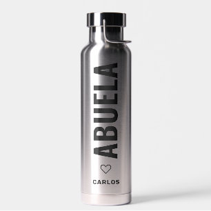 Bouteille D'eau Abuela Grand-mère espagnol Nom personnalisé Chro