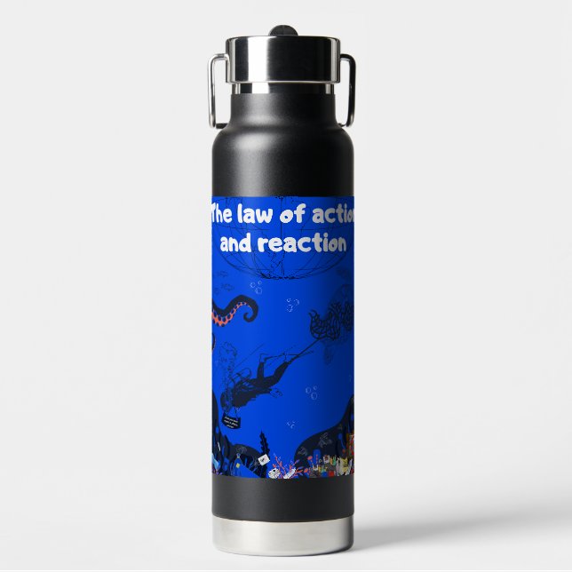 Bouteille D'eau Action et réaction océaniques (Salle de sport)
