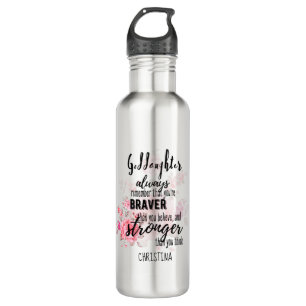 Bouteille D'eau Adolescent GODDAUGHTER Citation Motivationnelle Fl