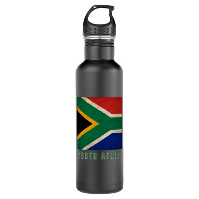 Bouteille D'eau AFRIQUE DU SUD, À Grunge, Design 2021 - (Devant)