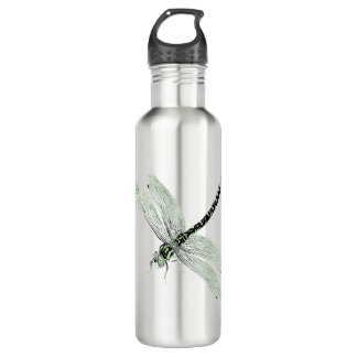 Bouteille D'eau Agender Pride Vintage Dragonfly Art