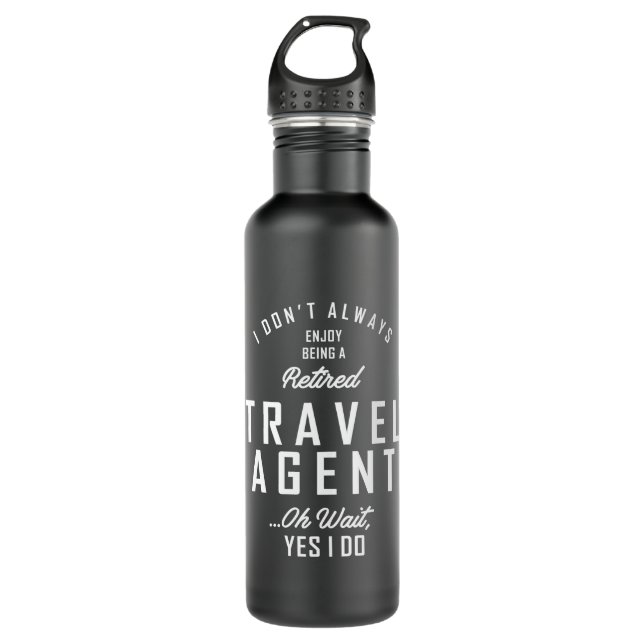 Bouteille D'eau Agent de voyage Travail Titre du travail Cadeau (Devant)