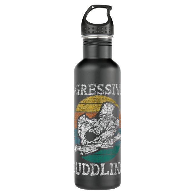 Bouteille D'eau Aggressive Cuddling - Brazilian Jiu Jitsu MMA BJJ  (Devant)