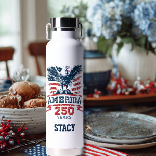 Bouteille D'eau Aigle américain patriotique Joyeux 250e anniversai