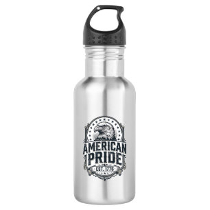 Bouteille D'eau Aigle de fierté américaine Chemise patriotique vin
