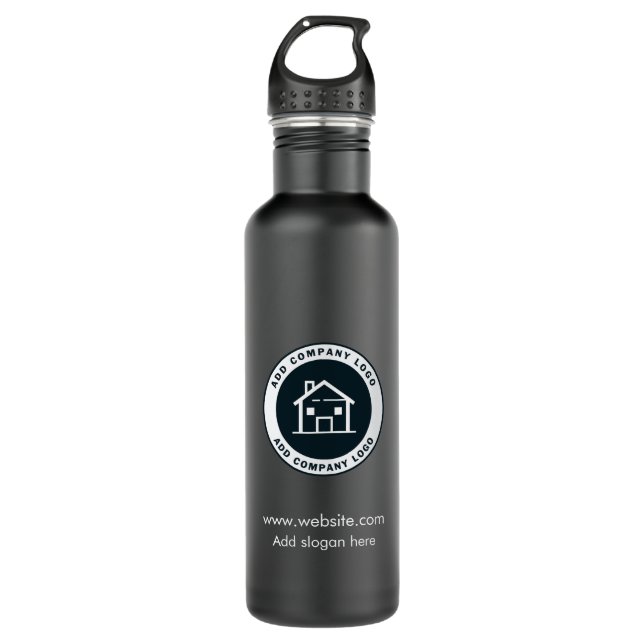 Bouteille D'eau Ajouter un employé personnalisé du logo de votre e (Devant)