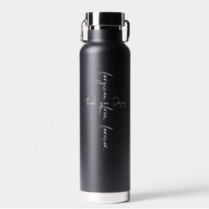 Bouteille D'eau Ajouter un nom Script moderne Croix chrétienne par