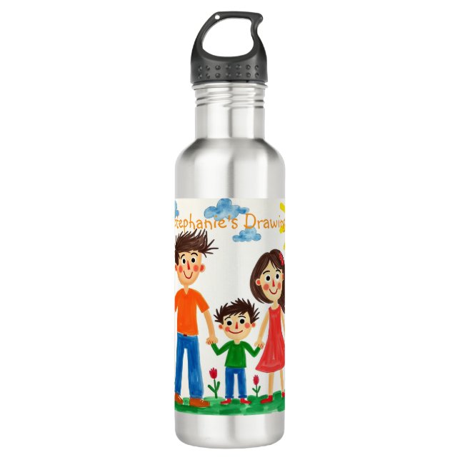 Bouteille D'eau Ajoutez l'oeuvre de votre enfant à cette Mug de ca (Devant)