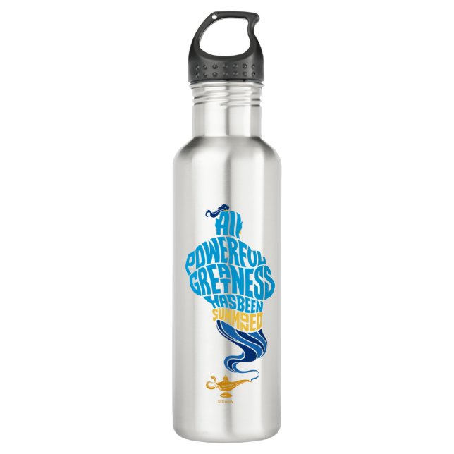 Bouteille D'eau Aladin| Génie - Toute grandeur puissante (Devant)
