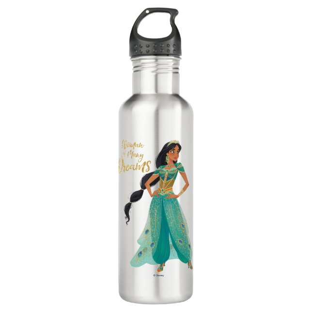 Bouteille D'eau Aladin| Jasmine "Femme de nombreux rêves" (Devant)