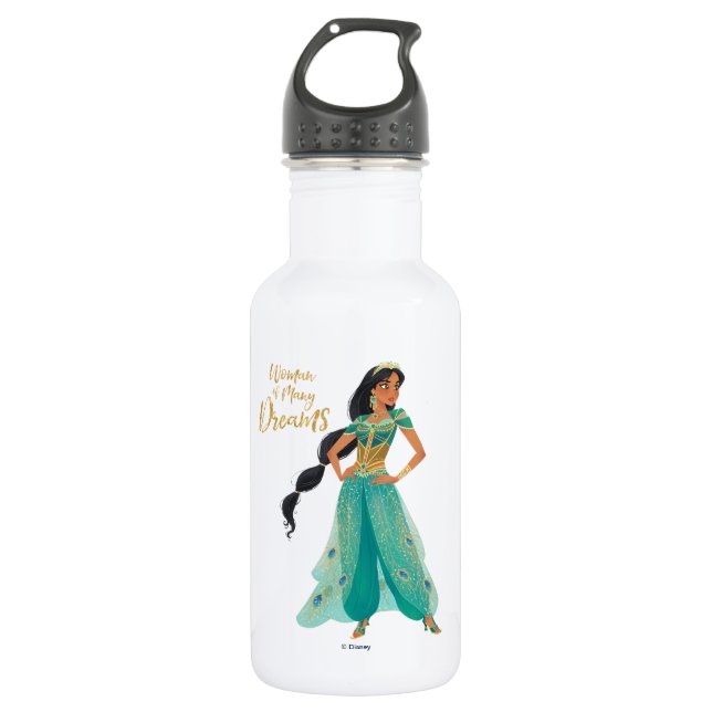Bouteille D'eau Aladin| Jasmine "Femme de nombreux rêves" (Devant)