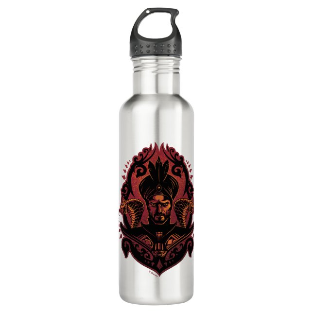 Bouteille D'eau Aladin| Ornate Jafar & Cobras Graphic (Devant)