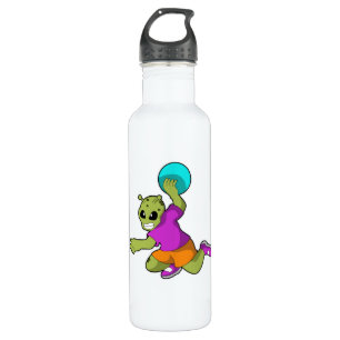 Bouteille D'eau Alien au Handball player avec Handball
