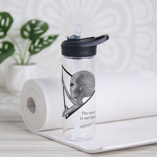 Bouteille D'eau Alien gris, la vérité est là (Yoga)