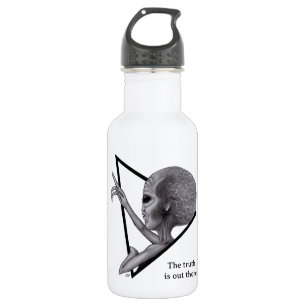 Bouteille D'eau Alien gris, la vérité est là