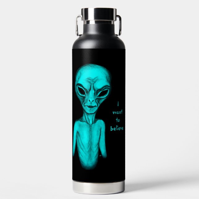 Bouteille D'eau Alien, je veux croire (Avant)