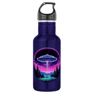 Bouteille D'eau Alien vaisseau spatial rétro futuriste