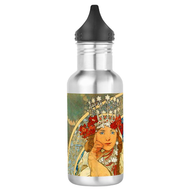 Bouteille D'eau Alphonse Mucha Art Nouveau Princesse Hyacinth (Gauche)